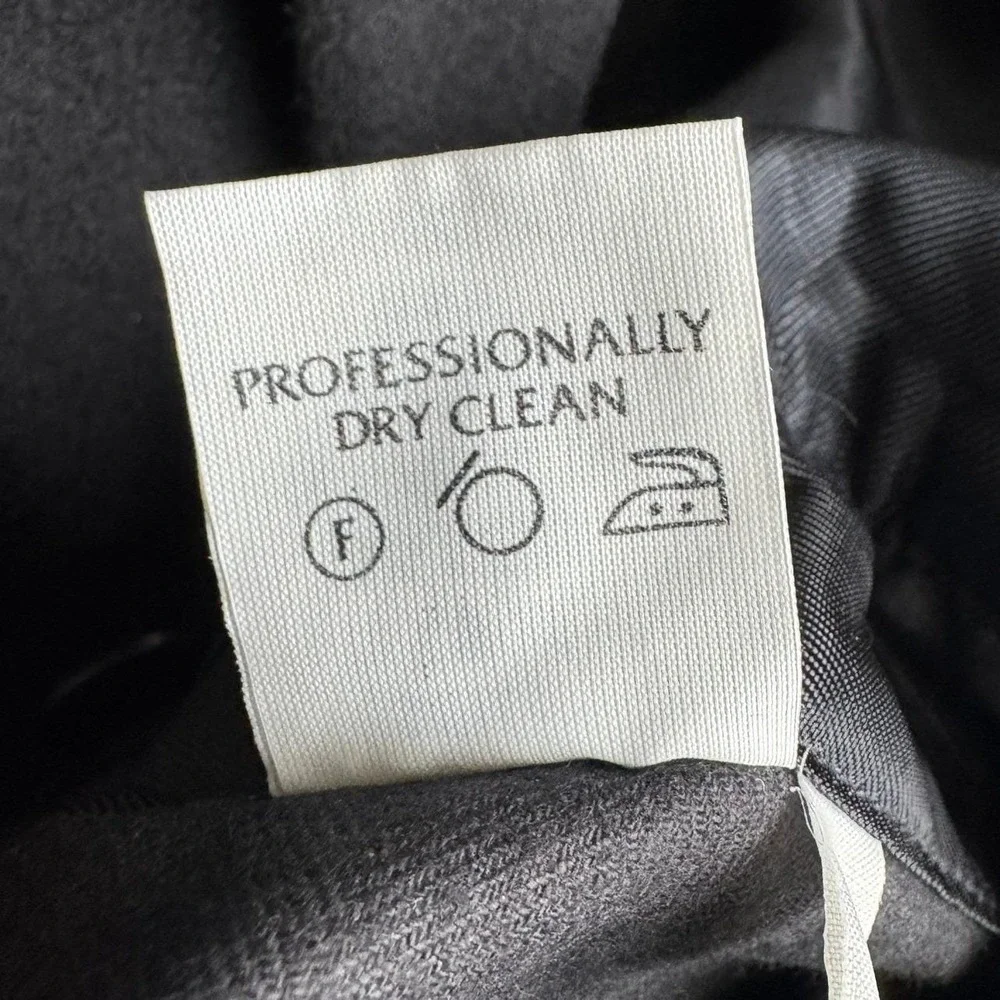 di Silver Wool Cashmere Overcoat 56R Black Mens Topcoat Big Tall Italy Fabric